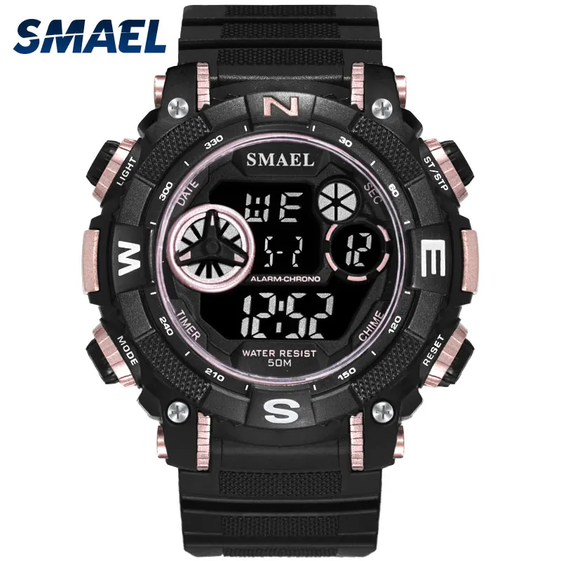 Цифровые наручные часы спортивные водонепроницаемые SMAEL S Shock Montre мужские военные