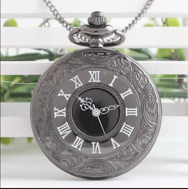 Винтажные кварцевые карманные часы с цепочкой и римскими цифрами | Наручные