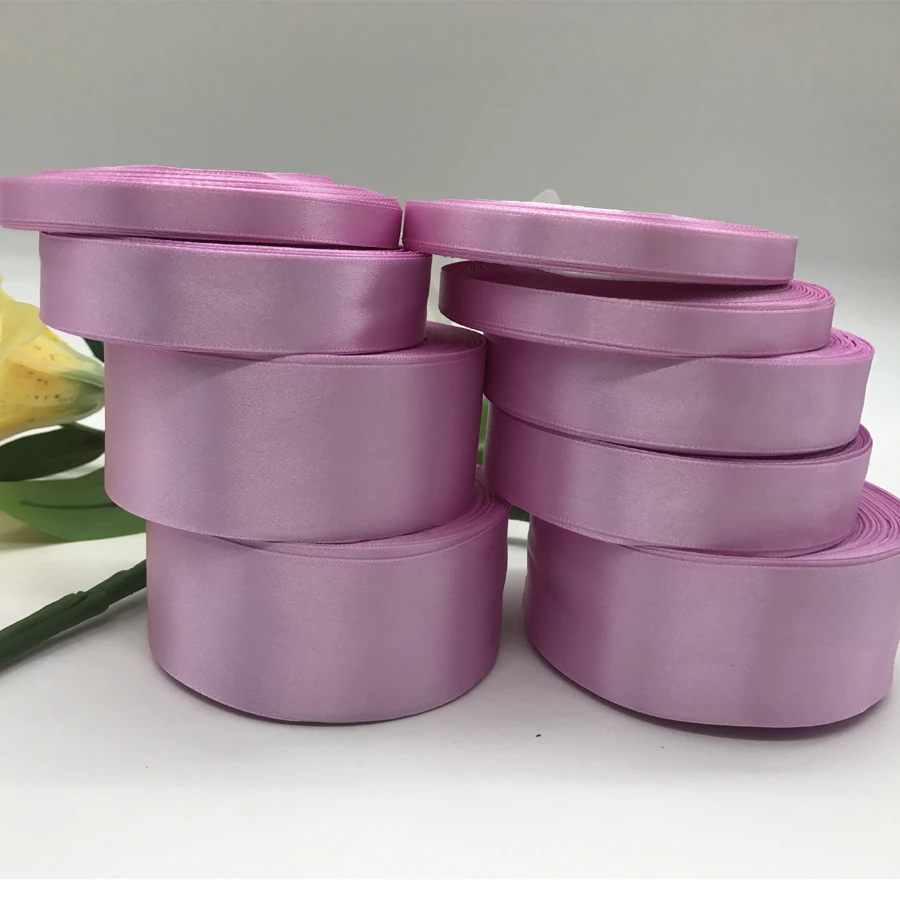 25 ярдов/партия темно розовая шелковая атласная лента 6 50 мм|25 yard|satin ribbon weddingsilk satin |
