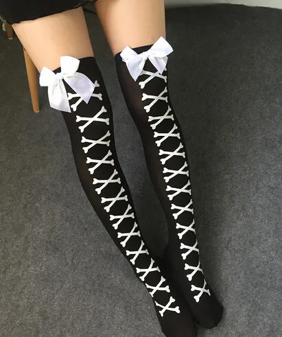 10 парт/Лот Хэллоуин стиль женщины сексуальные выше колена чулки леди косплей