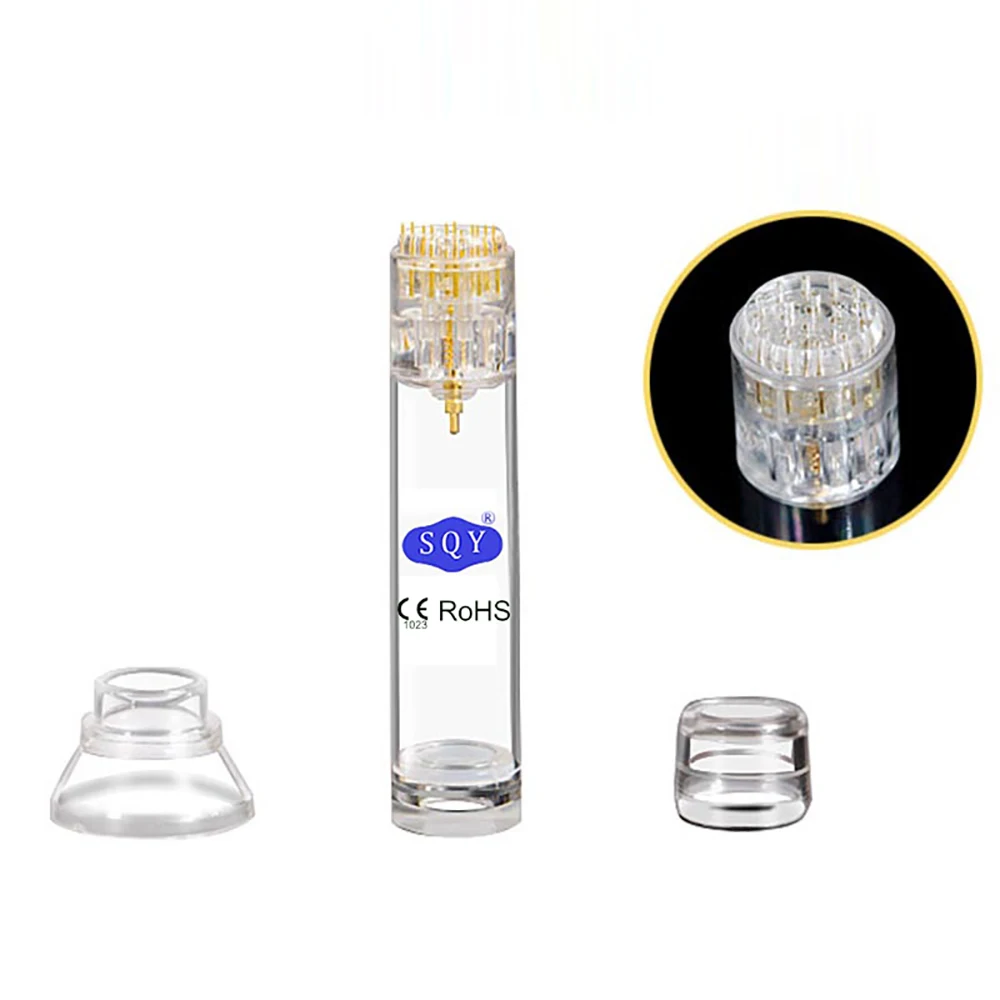 Дерма ролик иглы титановая Золотая Derma Штамп для женщин красоты уход за кожей