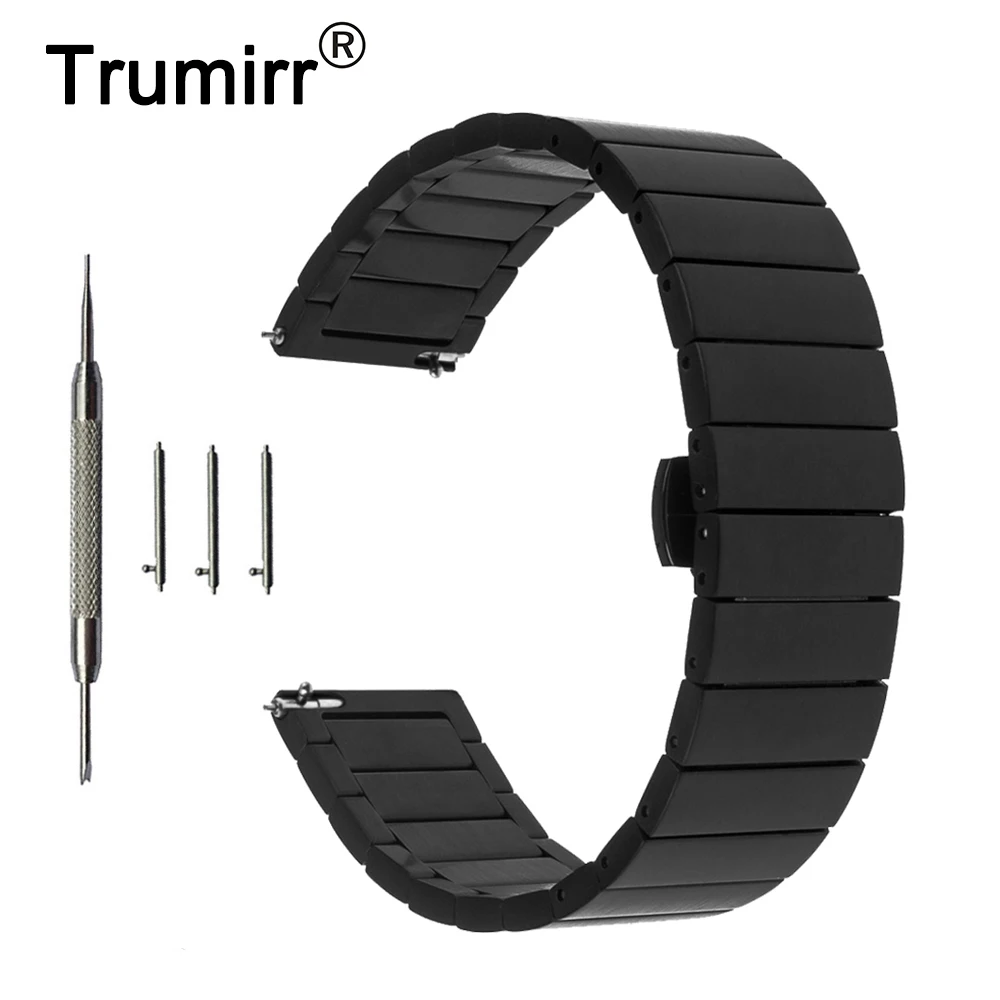

16mm 18mm 20mm Stainless Steel Watch Band for Timex Weekender Expedition Men Women Quick Release Strap Butterfly Buckle Bracelet