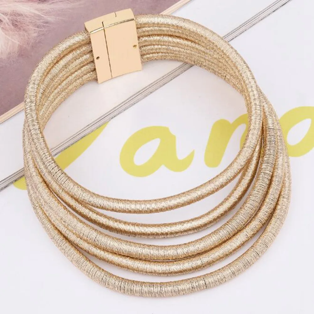 DiLiCa Fashion Women's Choker Necklace Simple Multi-layer Collar Necklaces Chokers Vintage Statement Naszyjnik | Украшения и