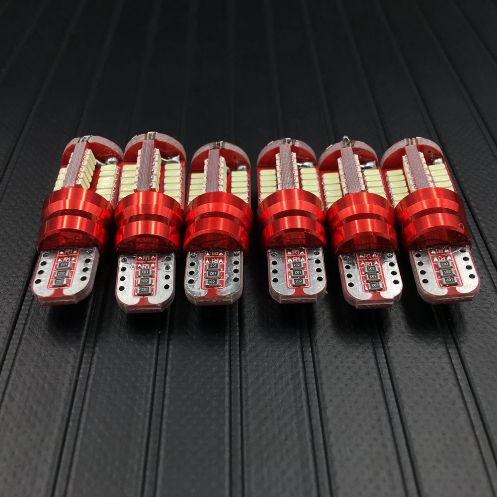 6 шт. T10 168 192 W5W 57 SMD 3014 Светодиодный Canbus без ошибок габаритный автомобильный фонарь