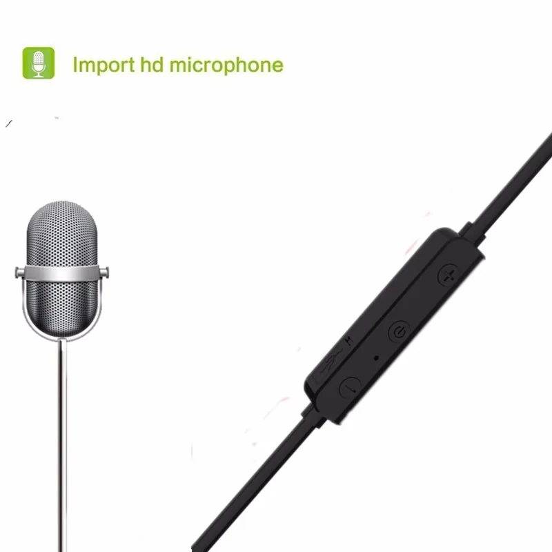 Bluetooth V4.1 Беспроводные спортивные наушники для бега, стерео наушники-вкладыши, магнитные вкладыши с микрофоном, Наушники для iphone Sumsang Xiaomi
