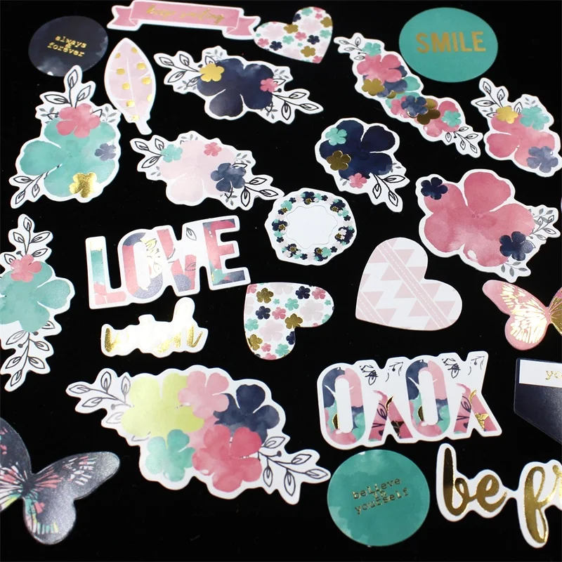70pc никогда не сдается кардшток высечки для скрапбукинга Happy