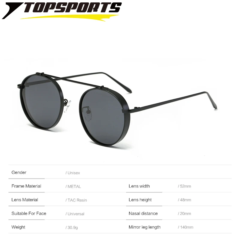 Солнцезащитные очки TOPSPORTS поляризованные винтажные в металлической оправе с