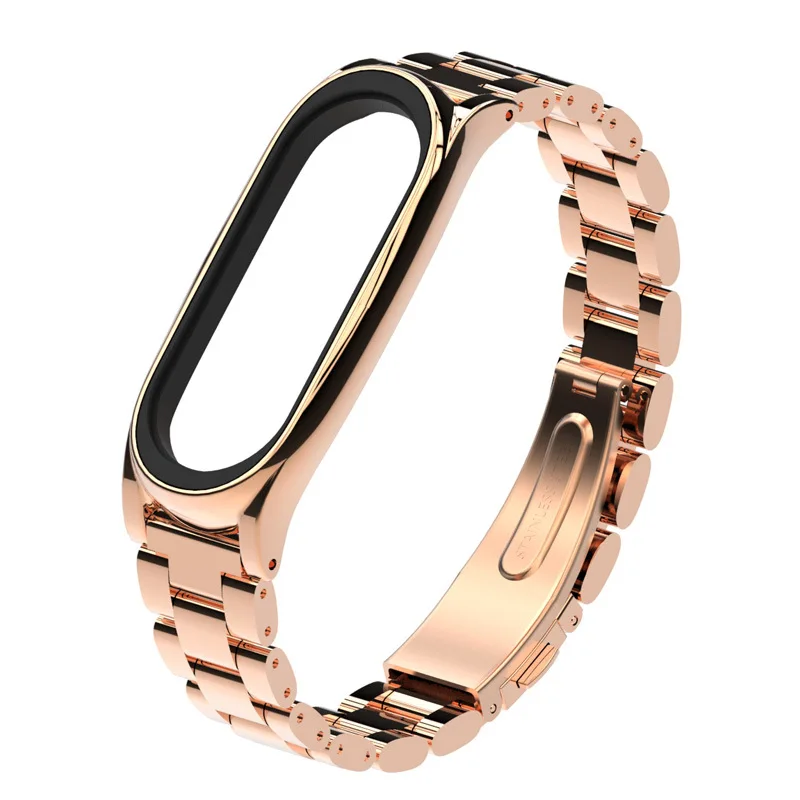 for Mi Band 3 Wrist Strap Metal Screwless Stainless Steel For Xiaomi Bracelet Wristbands Pulseira Miband3 AW836 | Наручные часы