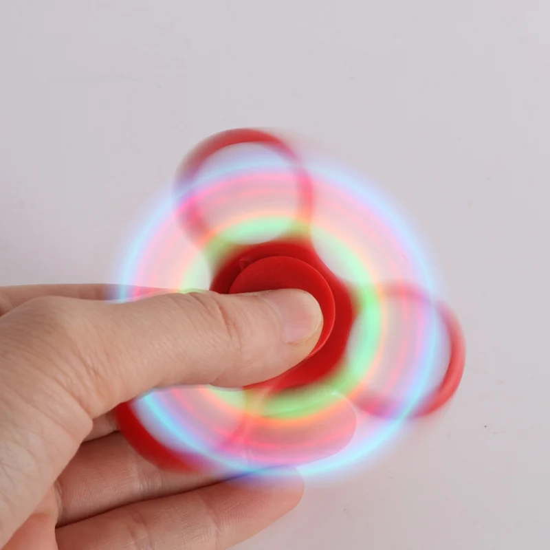 2017 горячий светодиодный светильник ручной фиджет-Спиннер вертушка пластик для