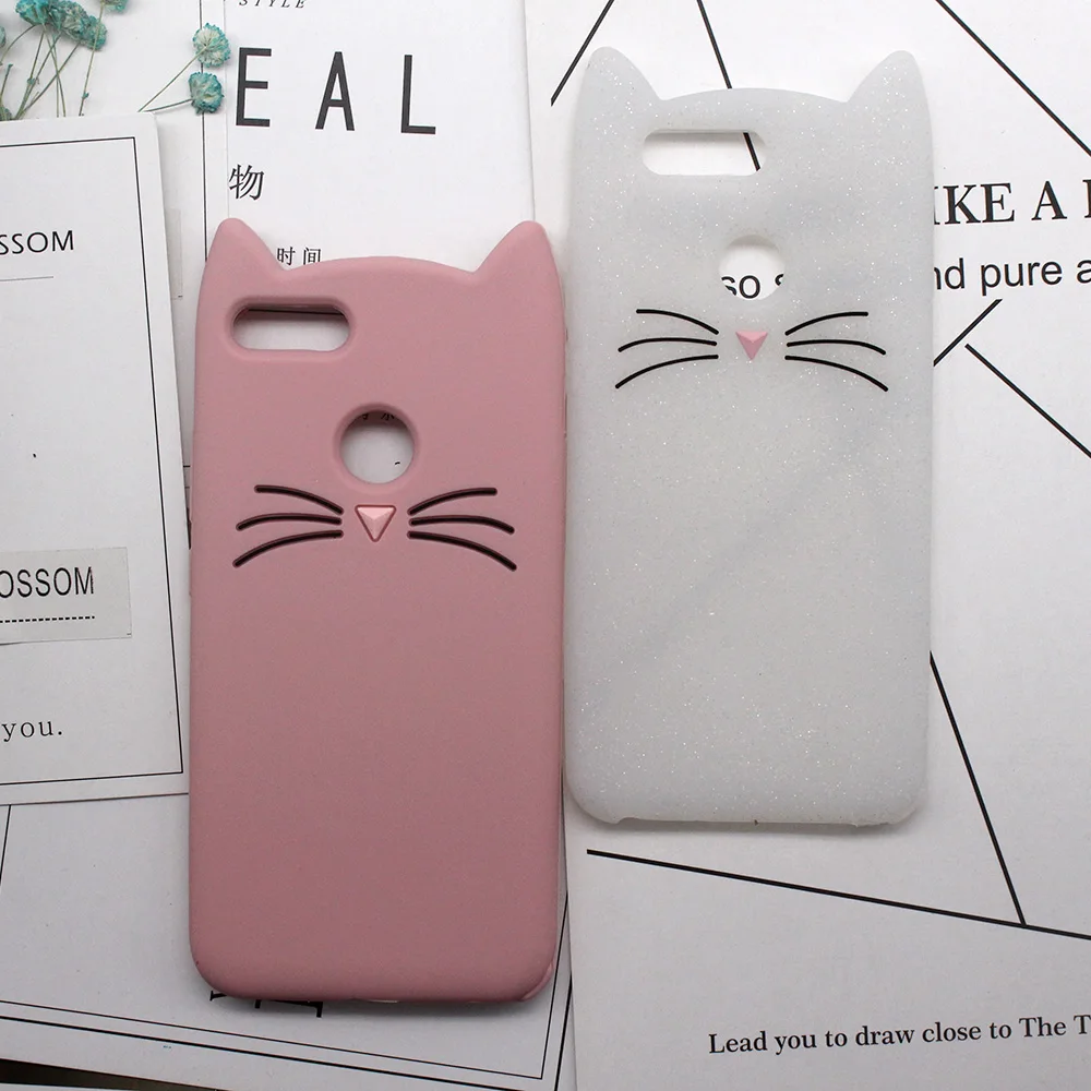 Роскошный чехол Silcon с милой бородой кошкой для Xiaomi mi 5X, чехол s, мягкий чехол для Xiaomi mi 5, 6, A1, красный, mi Note 4X, 4A, милый чехол, Fundas