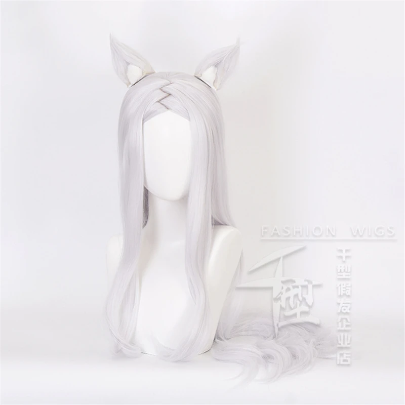 Аниме Sewayaki Kitsune no Senko-san белая лиса косплей костюм парик заколка для волос ухо головные уборы аксессуары Лолита серебристые волосы с ушками