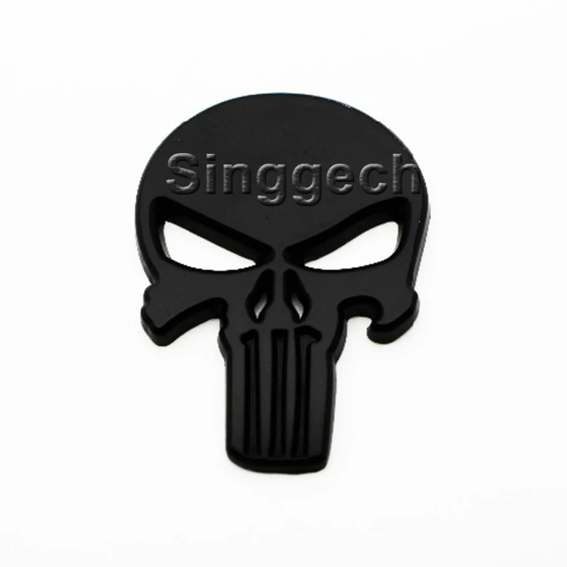 1X Черная Металлическая Автомобильная наклейка в виде черепа для Mitsubishi ASX Lancer 10 9