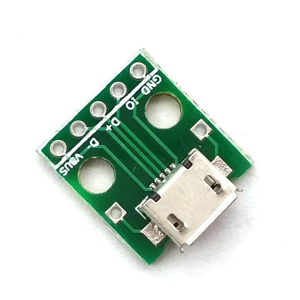 5 шт. Micro USB поворотный Dip интерфейс сиденье в плата преобразователя питания |