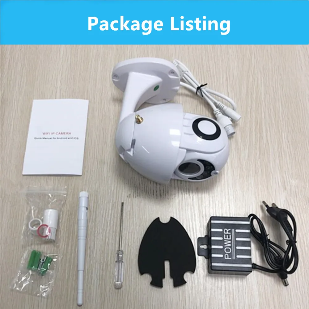 1080P Wifi IP Camera Outdoor Two Way Audio PTZ 5X Optical Zoom Night Vision IR 60M Wireless Security Speed Dome P2P | Безопасность и