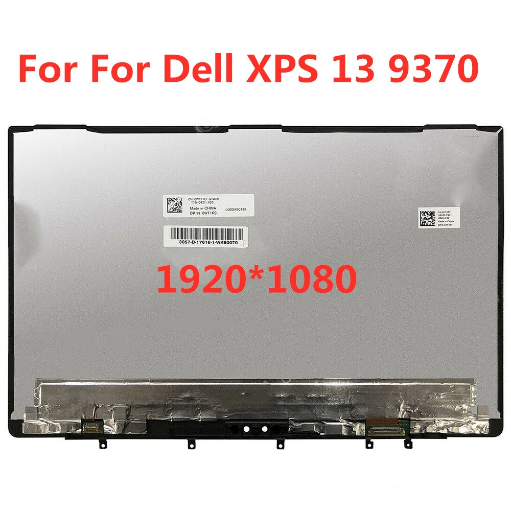 С рамкой LQ133M1JX31 для Dell XPS 13 9370 ЖК-экран с сенсорным цифровым экраном в сборе 0WT1R3 0FT5T7 ЖК-дисплей с сенсорным экраном
