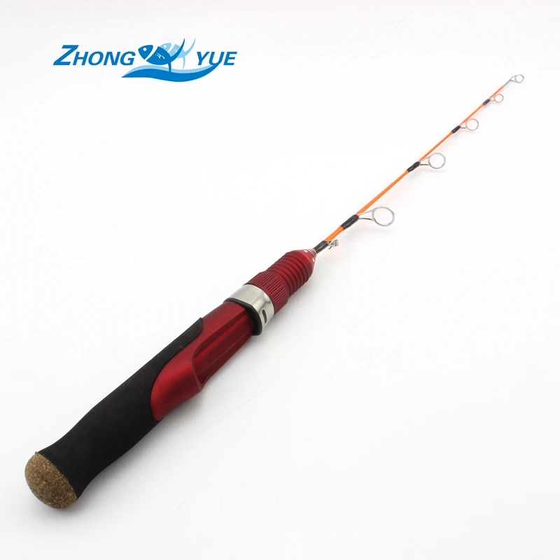 High Quality Red MINI ice fishing rod carbon 47cm valve boat pole tackle set Free Shipping | Спорт и развлечения