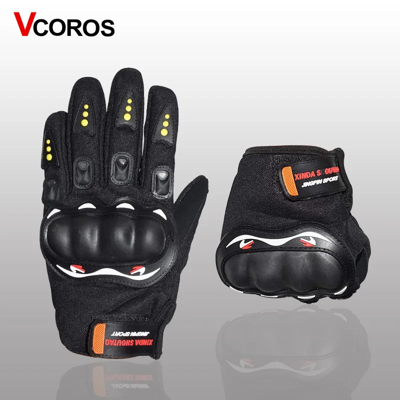 Vcoros Перчатки для мотоциклистов с полным пальцем износостойкие защитные перчатки