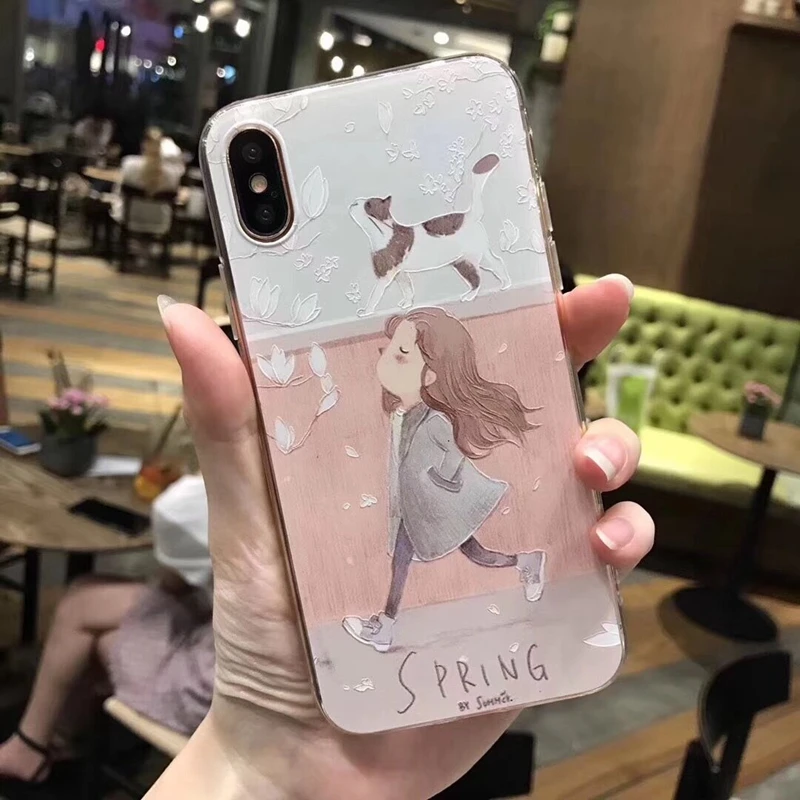 Цветной ромбовидный геометрический чехол для телефона iphone X XS XR MAX 6S 6 7 8 Plus милые
