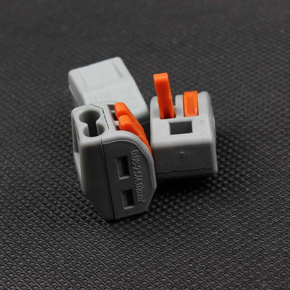 10 шт./лот 222-412(pct-212) Универсальный Компактный проводной разъем 2 pin клеммный блок |