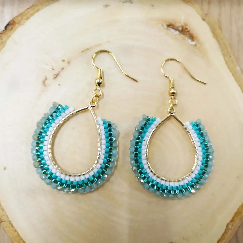 Женские серьги кольца Go2boho богемные сережки Миюки ювелирные изделия ручной