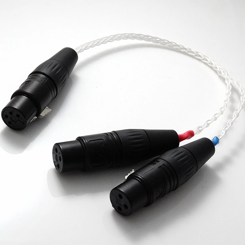 4-контактный XLR гнездовой сбалансированный 3-контактный аудиоадаптер для
