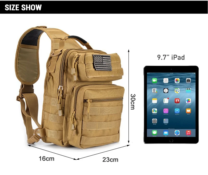Открытый тактический EDC Molle рюкзак военный спортивный рюкзак через плечо один ремень маленький рюкзак для кемпинга пешего туризма Rover нагрудный пакет