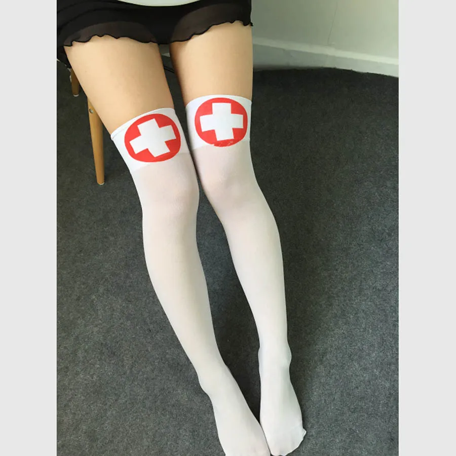 [COSPLACOOL] женские пикантные косплейные полосатые гольфы до бедра с японским