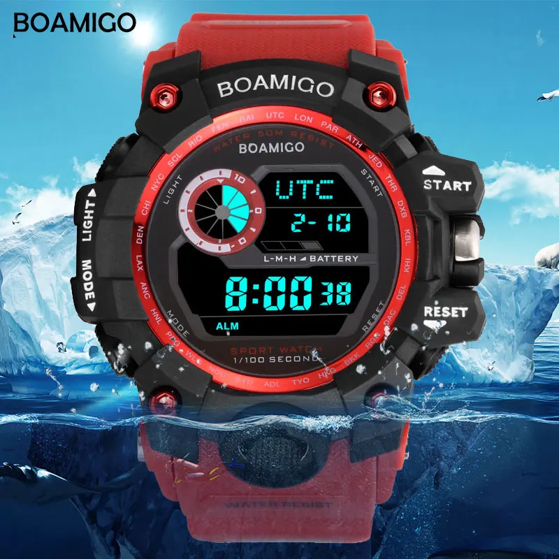 Часы мужские цифровые в стиле милитари водостойкие до 50 м|time led|time mentime digital |