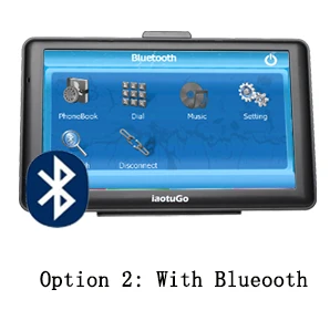 With Blueooth IaotuGo 7 дюймов емкостный gps автомобильный навигатор 256,8G, Bluetooth AV-IN HD 800*480 ЕС/США карты грузовиков бесплатное обновление - Размер экрана, дюймов: With Blueooth