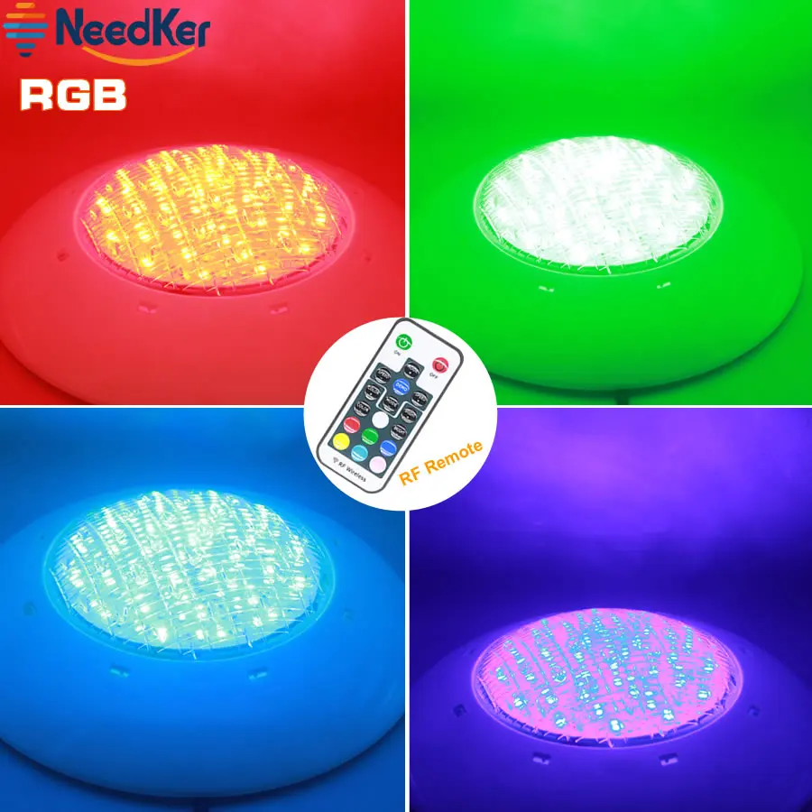NeedKer Par56 24 Вт 36 Светодиодный светильник для бассейна RGB + пульт дистанционного