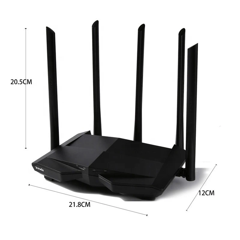 Tenda AC11 Gigabit Dual Band AC1200 Беспроводной маршрутизатор с 5 * 6dBi высокого усиления антенны