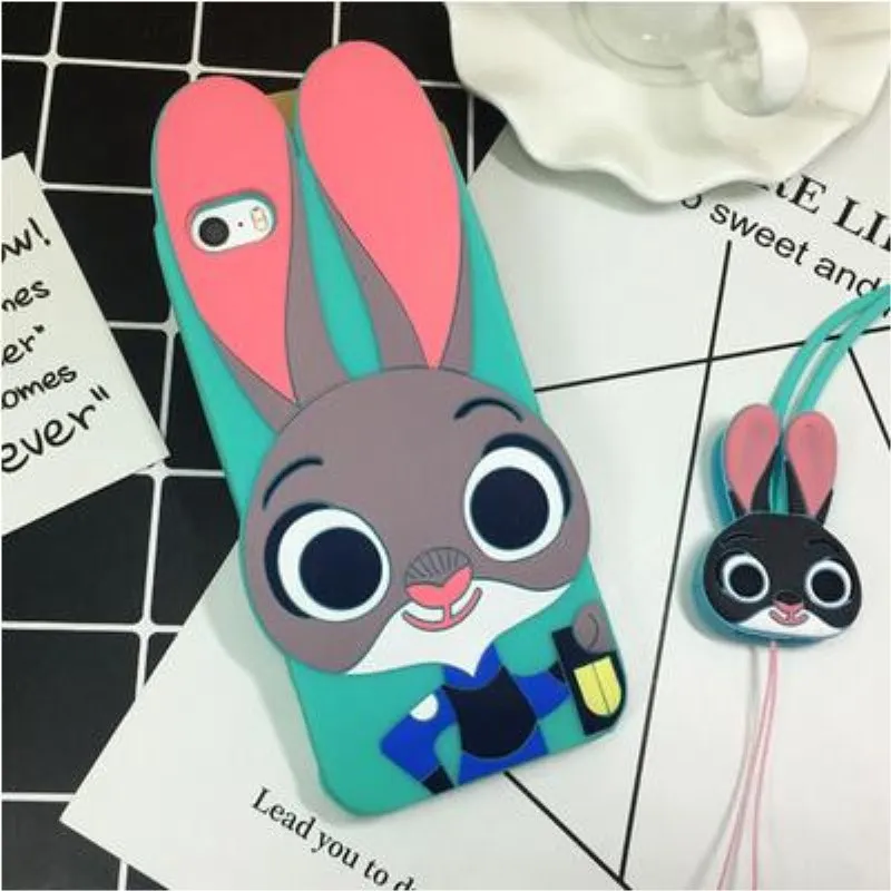 Mouplayca зверополис Джуди чехол для iphone 4 4s кремнезема Тонкий мягкая задняя крышка 5 5s