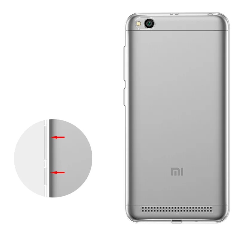 Чехол для Redmi 5A прозрачный мягкий силиконовый чехол из ТПУ Для Xiaomi Redmi5A