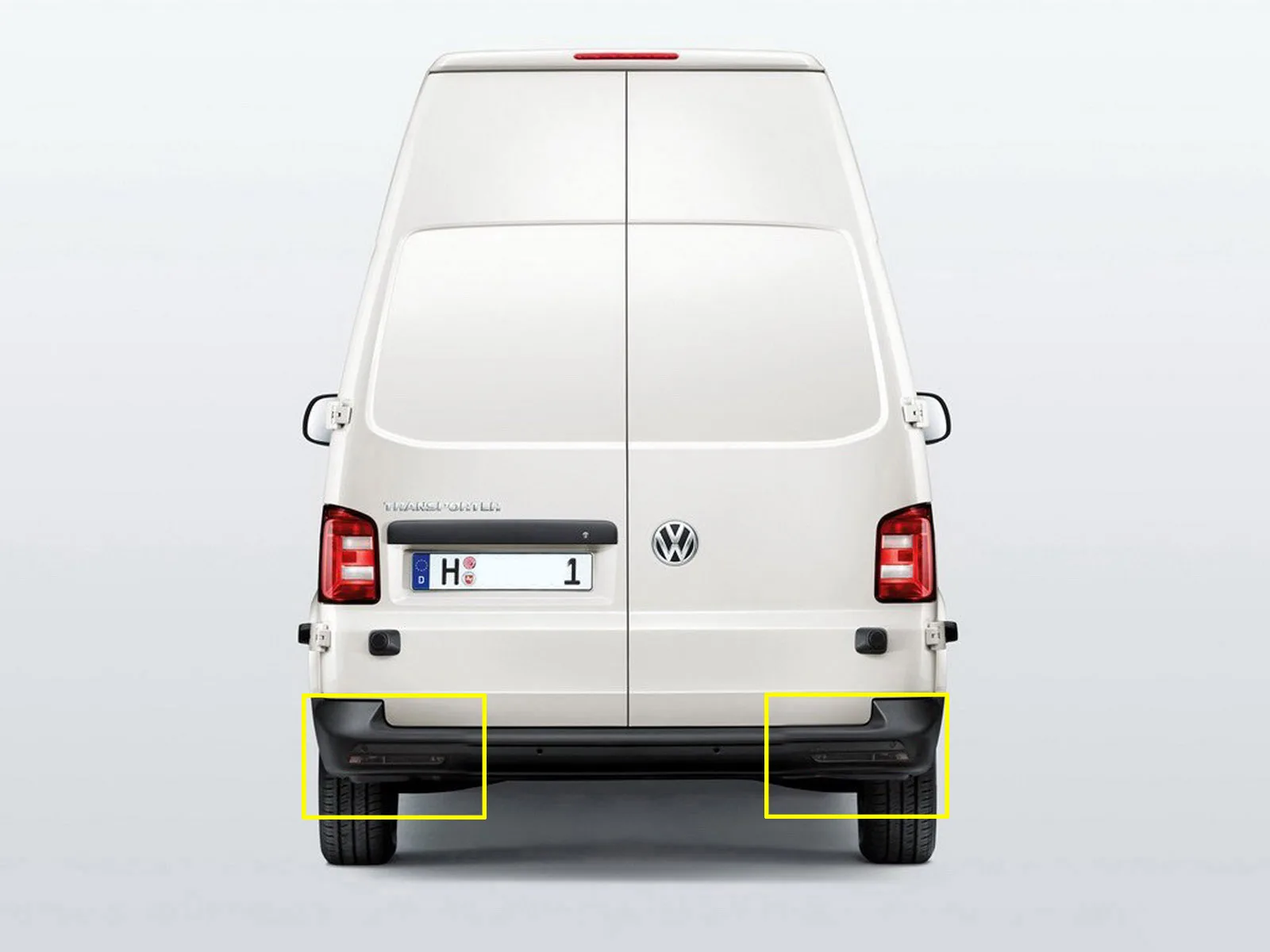 ANGRONG черные линзы светодиодный задний бампер отражатель стоп сигнал для VW T5