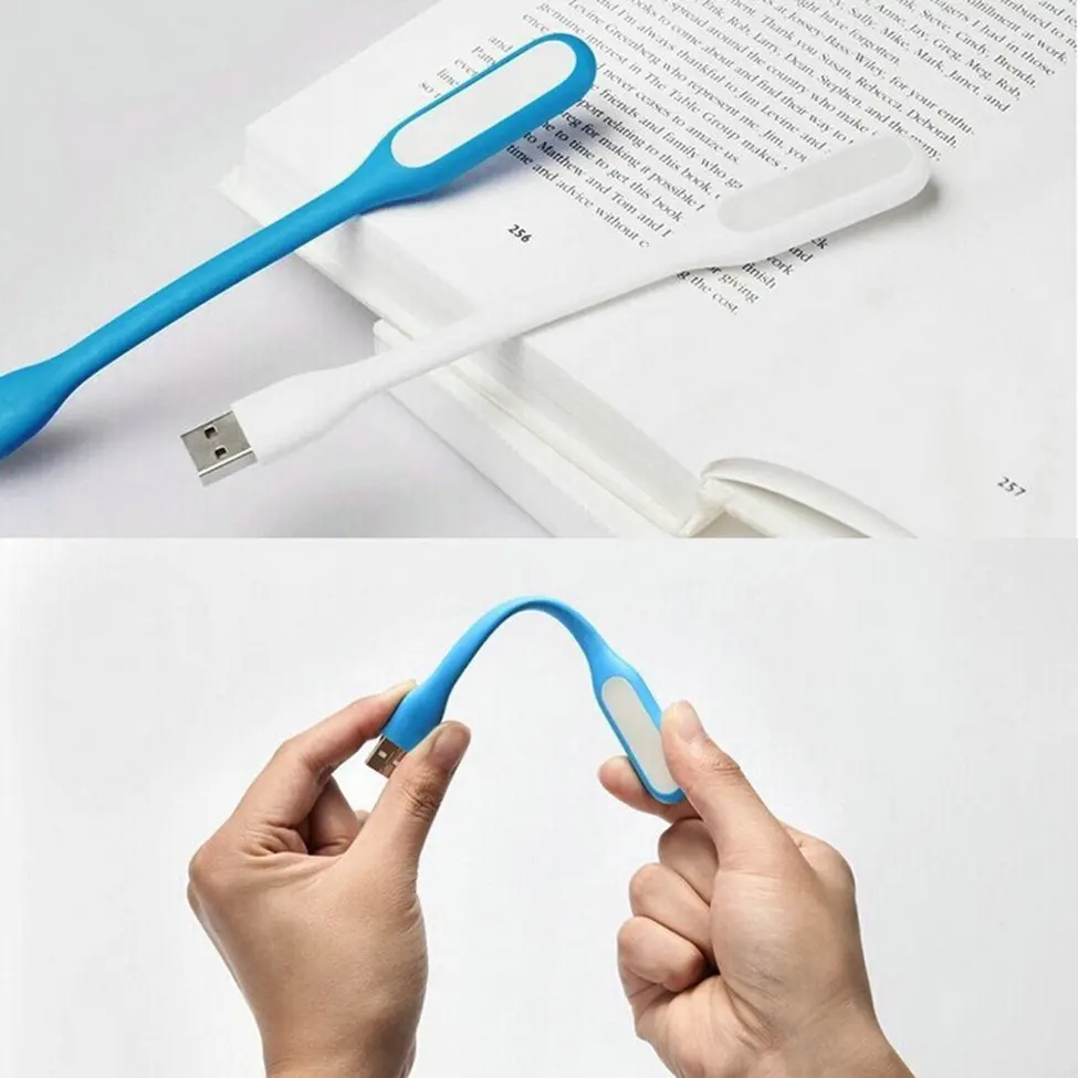 Белая лампа для ноутбука гибкая USB Xiaomi компьютера ПК теплая мини светодиодная