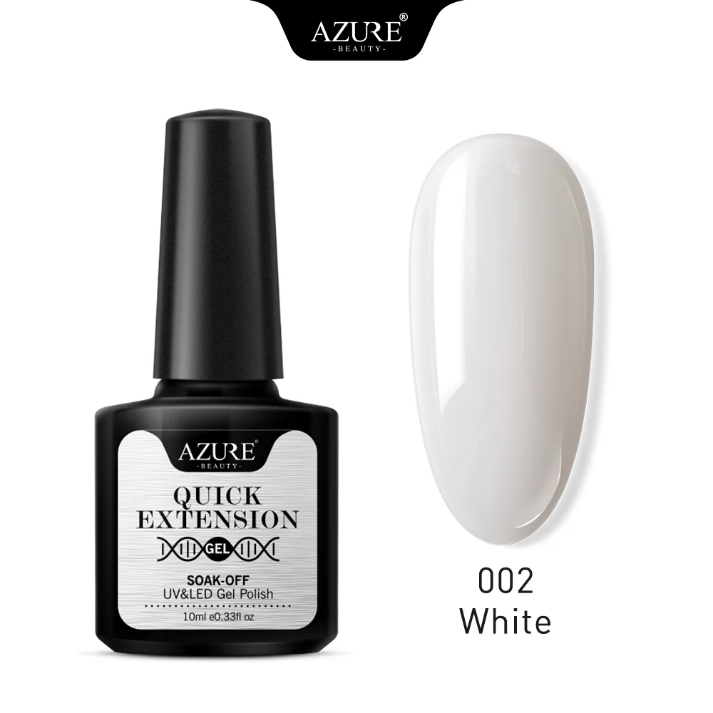 Azure beauty, удлиняющий УФ-Комплект гель-лака для наращивания, светодиодный Гель-лак для ногтей, Набор стикеров для ногтей, впитывающий строительный УФ-гель - Цвет: 002 white