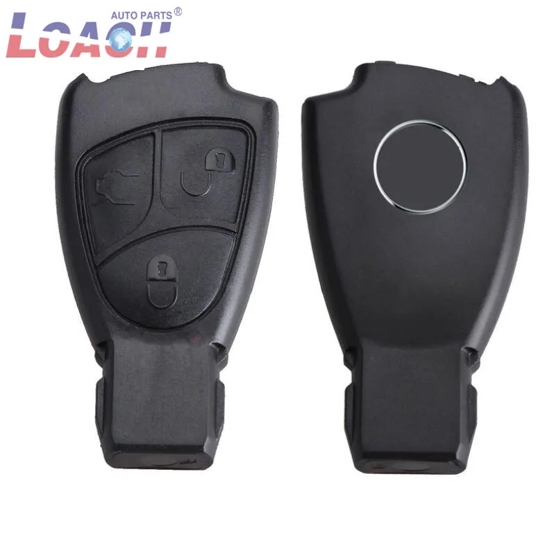 3Button 10 шт./лот 2/3/4 кнопки смарт-ключ чехол оболочка Fob чехол для Mercedes-Benz A B C E мл S CLK CL Вито 639 смарт-ключ с логотипом - Цвет: 3Button