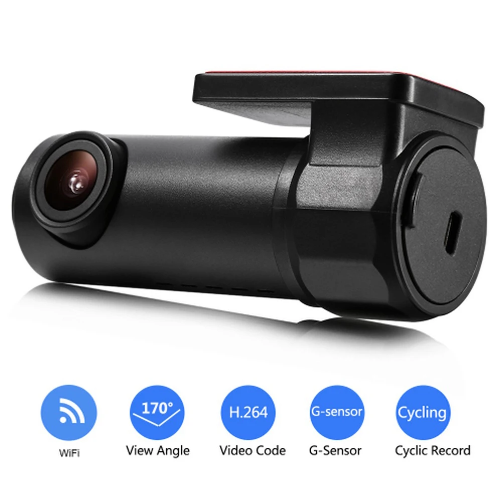 Скрытый Автомобильный видеорегистратор 1080P 170 градусов широкоугольный