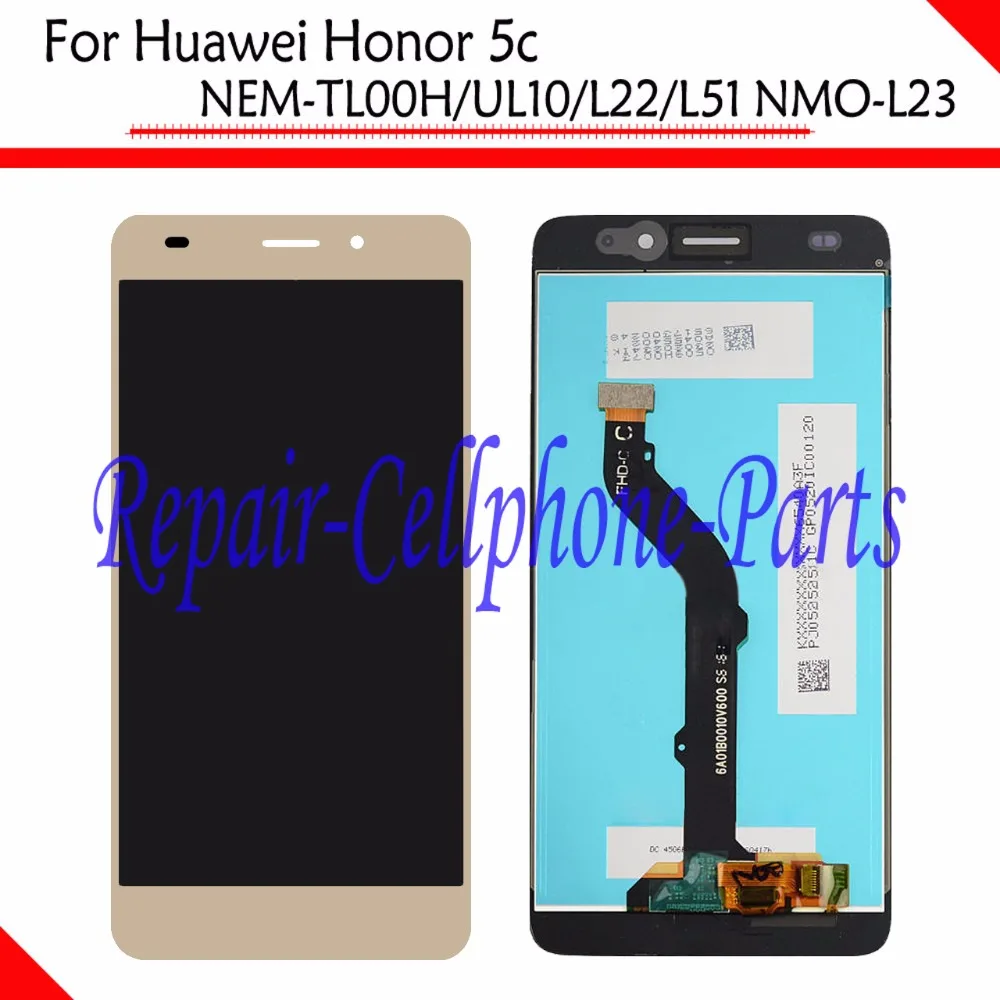 Золото Полный ЖК дисплей + Сенсорный экран дигитайзер в сборе для Huawei Honor 5C NEM TL00H