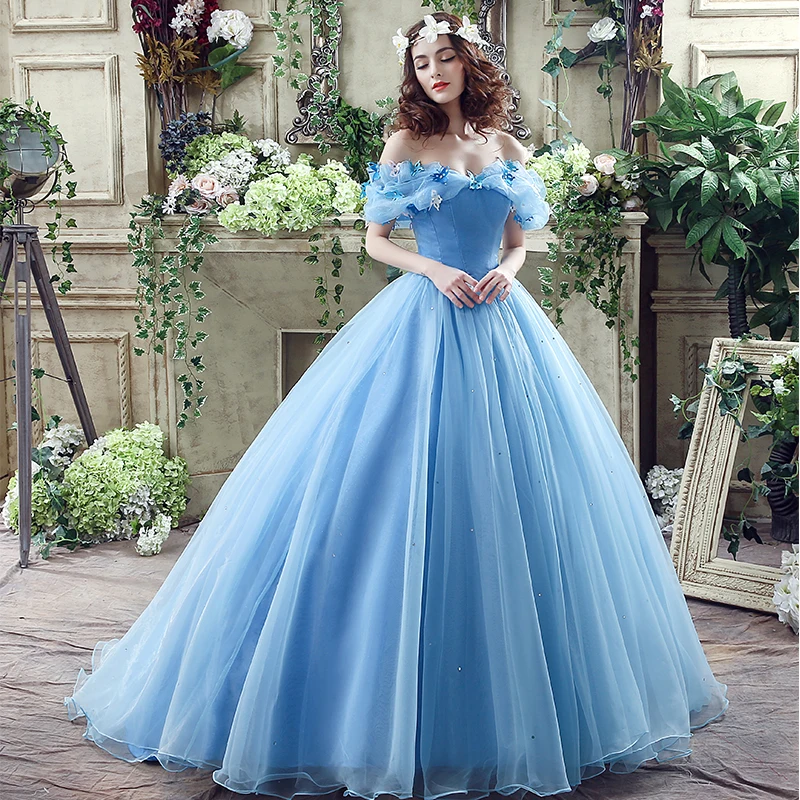 Горячая Фея Vestidos De Dulces 16 Бальные платья светильник синий с открытыми плечами с бабочкой Многоуровневая органза пушистые Бальные платья