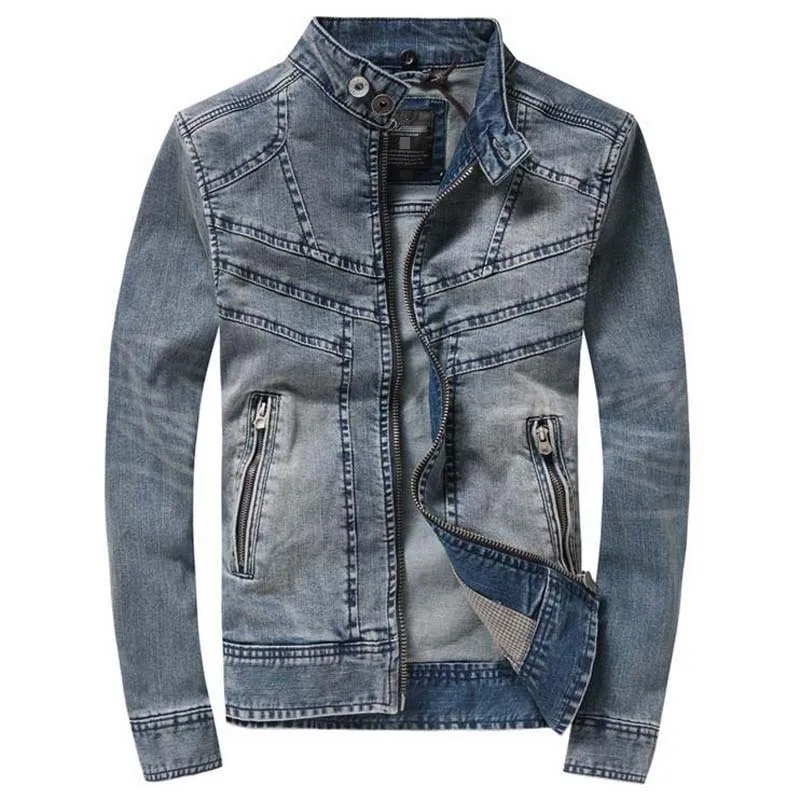 Новая повседневная тонкая джинсовая куртка с капюшоном Мужская модная ветровка