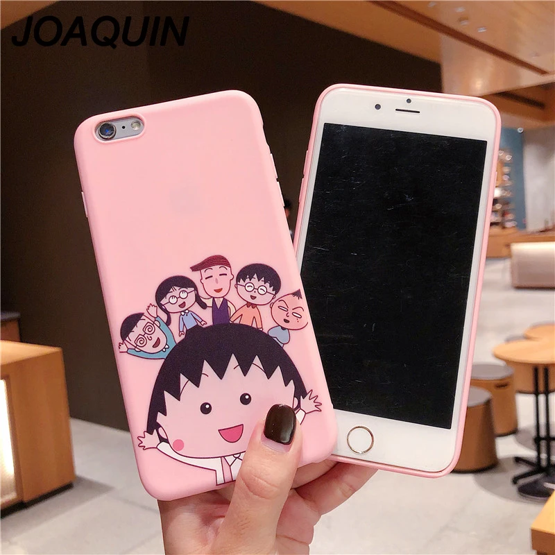 Чехол с рисунком для iphone 6 6s 7 8 Plus X Xs чехол MAX XR мягкий Sakura Momoko Chibi Maruko Chan из мягкого