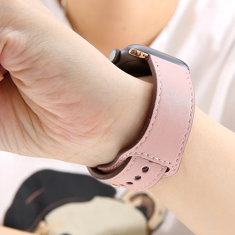 

Strap For Apple Watch Band 42mm 38mm 44mm 40mm correa iwatch 3/2 wrist leather bracelet belt pulseira apple watch 4 accessories