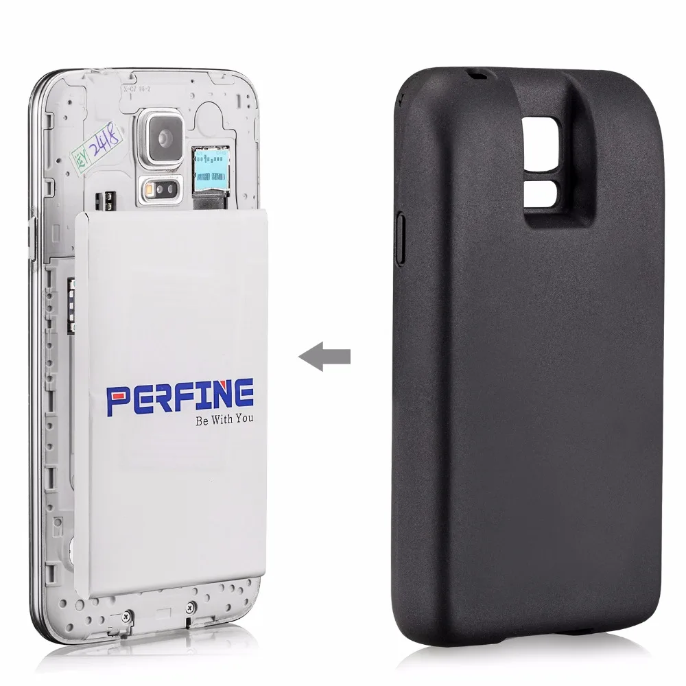 Бизнес Аккумулятор Для Samsung Galaxy S5 Perfine NFC Расширенную Батарею 7800 мАч + чёрный