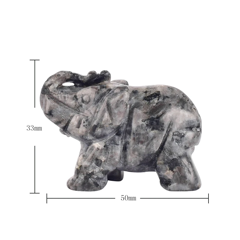 2 дюйма природные драгоценные камни Лабрадорит фигурки слонов резные кварцевые