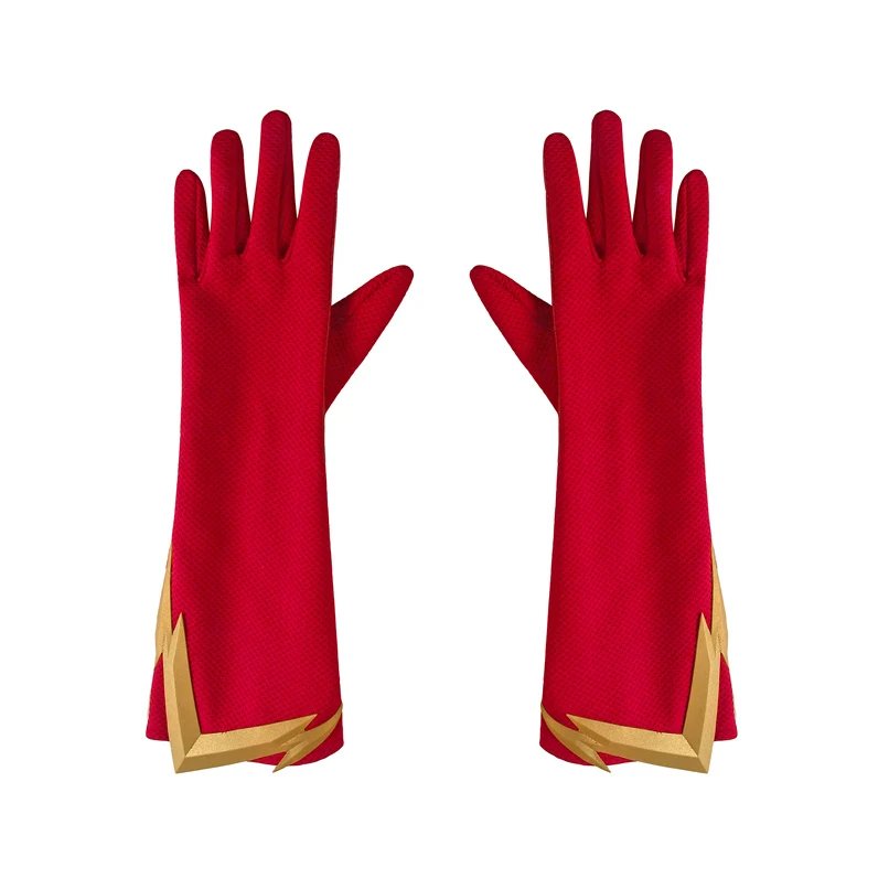 Gloves Новейший костюм Барри Аллен фальш супергерой флэш сезон 5 Хэллоуин мужские костюмы Взрослый флэш Косплей Аксессуары сапоги - Цвет: Gloves