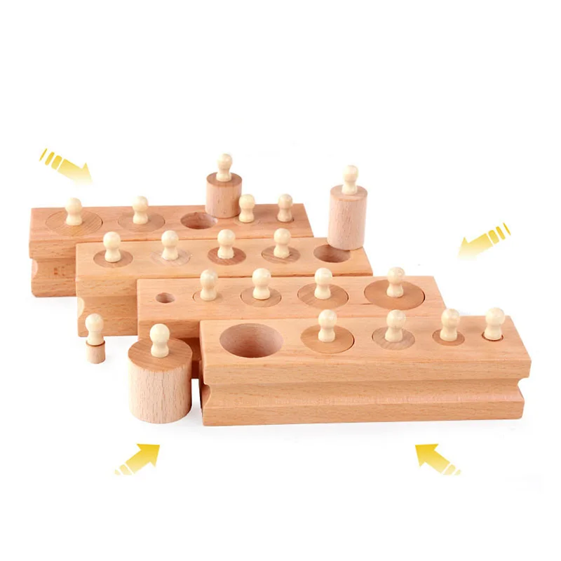 Деревянные игрушки развивающие цилиндрические блоки игрушка развивающая