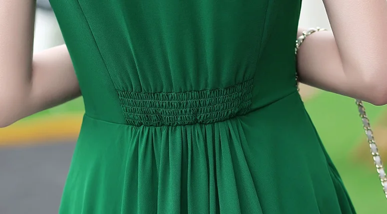 Летнее Новое поступление 2017 богемное шифоновое цельнокроеное платье без рукавов