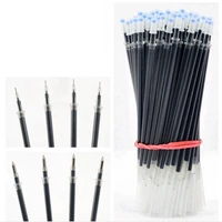 50 pcslot gel pen refills 0 38 0 5mm classic blue red black ink replaceable refill for writing 13 cm office school supplies