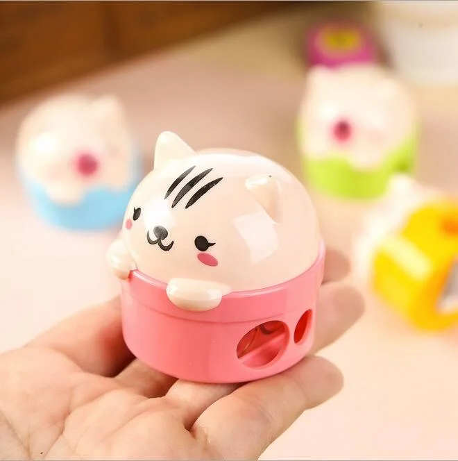 24 шт./лот Kawaii 3D Маленькая кошка дизайн мини-точилки для карандашей милый подарок студентов zakka DIY канцелярские инструменты
